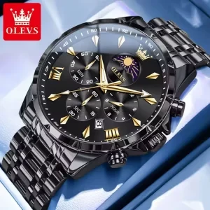 OLEVS 3653 Men Watch Full Black