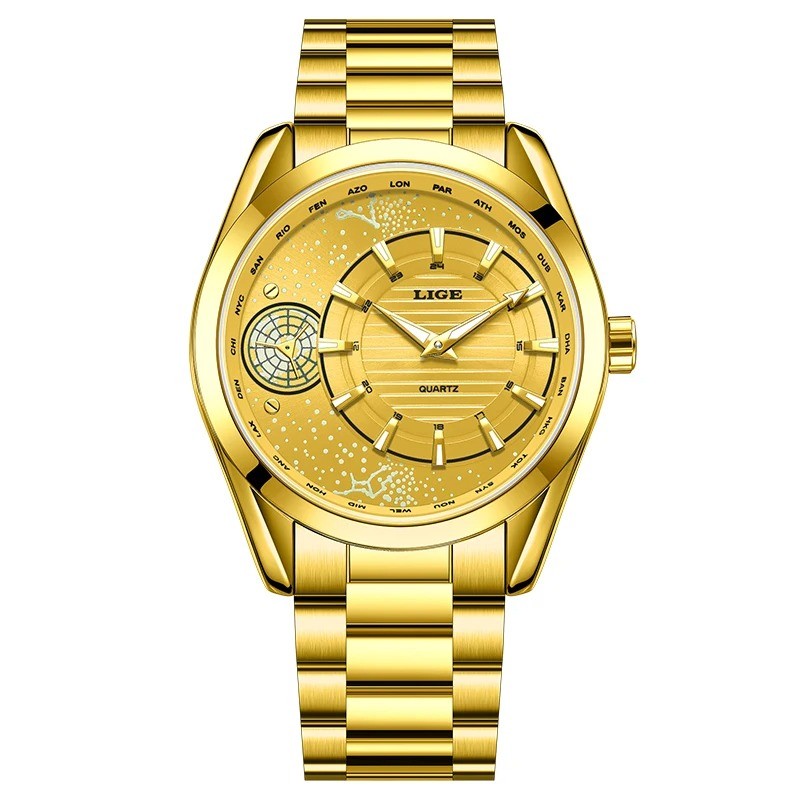 LIGE 89262 Original Design Quartz Men's Fashion Luxury Watch