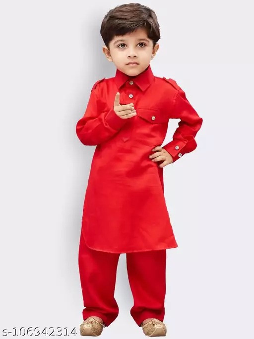 Vastramay Kids Solid Kurta Sets