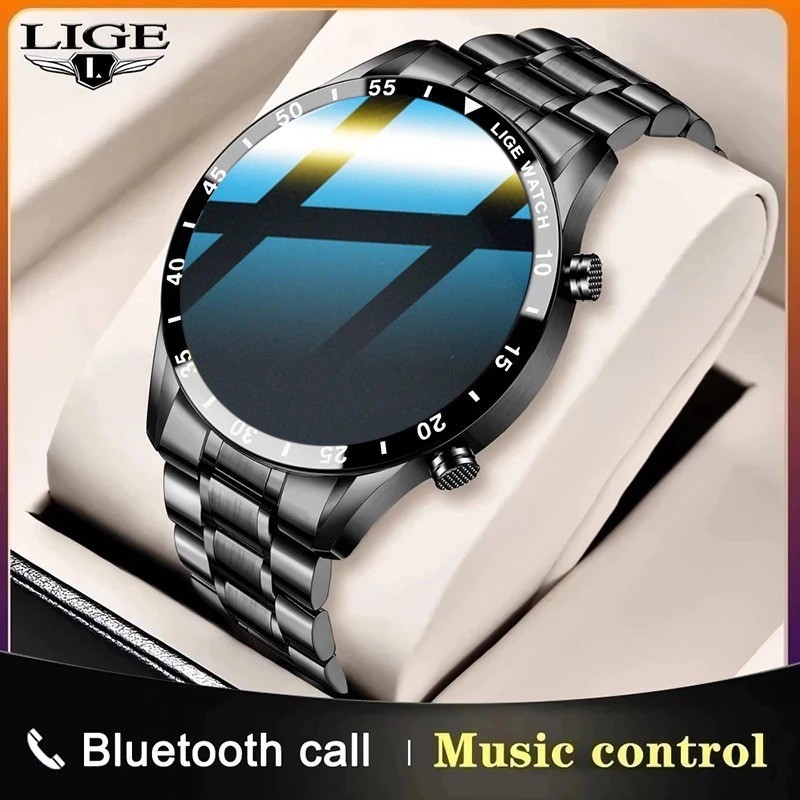 LIGE BW0189 New Smart Watch Men Full Touch Screen Sports Fitness Watch IP67 Waterproof Bluetooth For Android ios smartwatch Mens