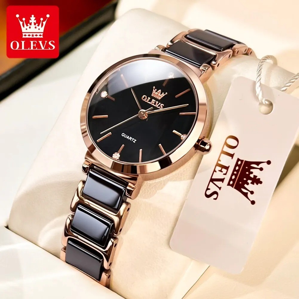 OLEVS 5877 Ceramic Steel Women’s Watch