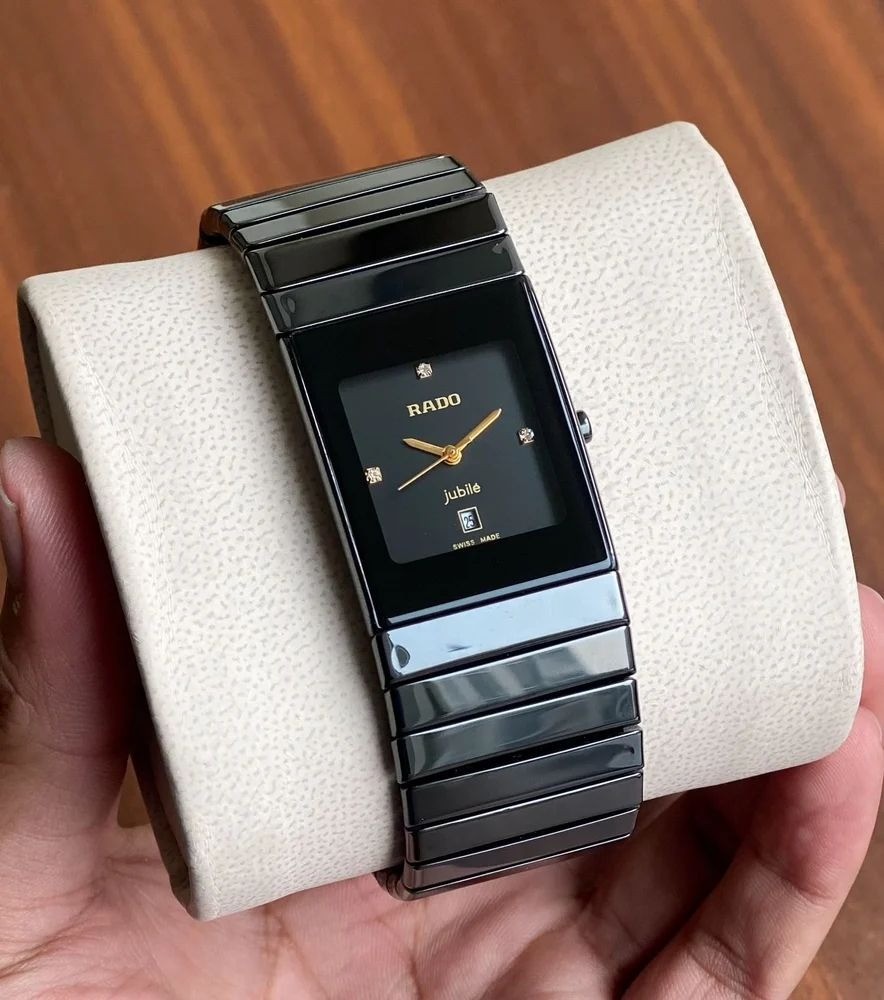 RADO Rectangular Black siramic Watch-2025